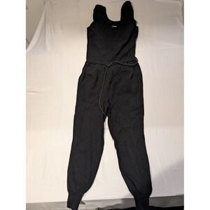 Naadam Womens Small Cotton Cashmere Sleeveless Drawstring Jogger Jumpsuit Comfy